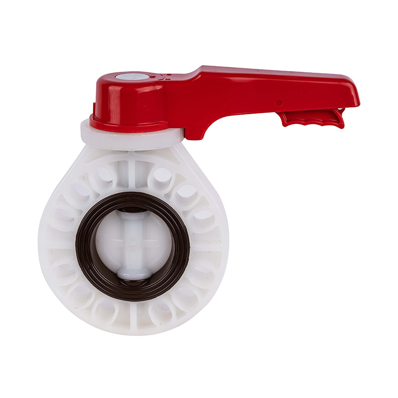 صمام الفراشة من نوع عجلة اليد PVDF D71X-10F DN15-200 15A-200A JIS Standard