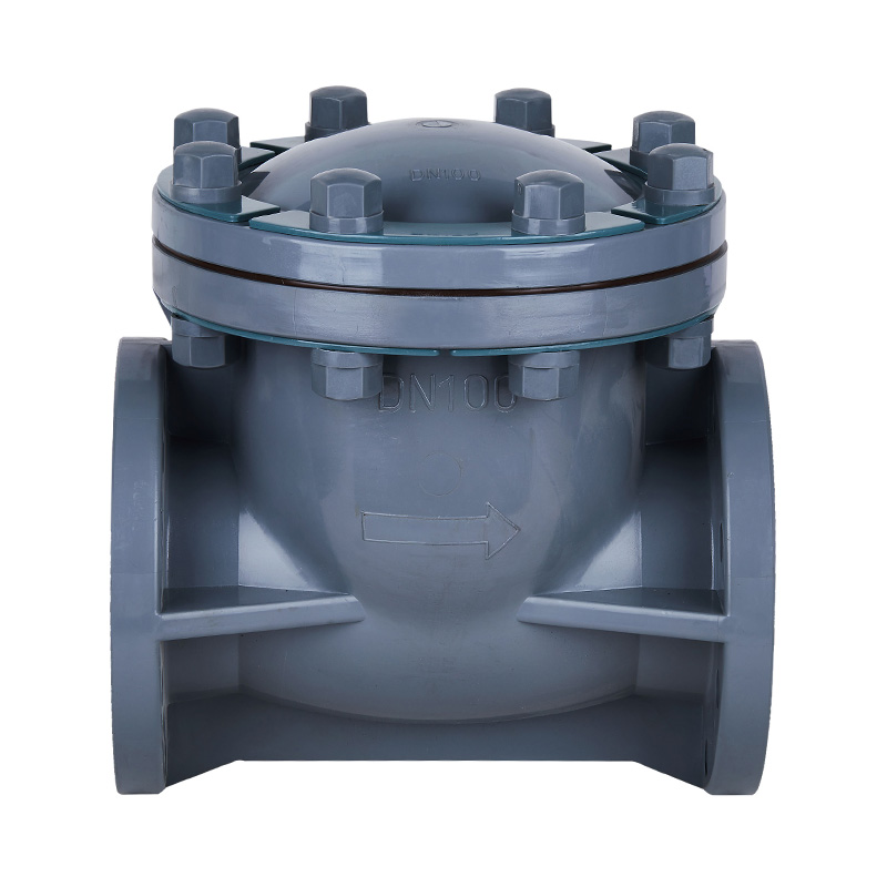 صمام فحص من النوع المتأرجح PVC-C H44F-10V DN15-300 GB قياسي