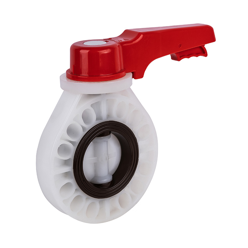 صمام الفراشة من نوع عجلة اليد PVDF D71X-10F DN15-200 15A-200A JIS Standard