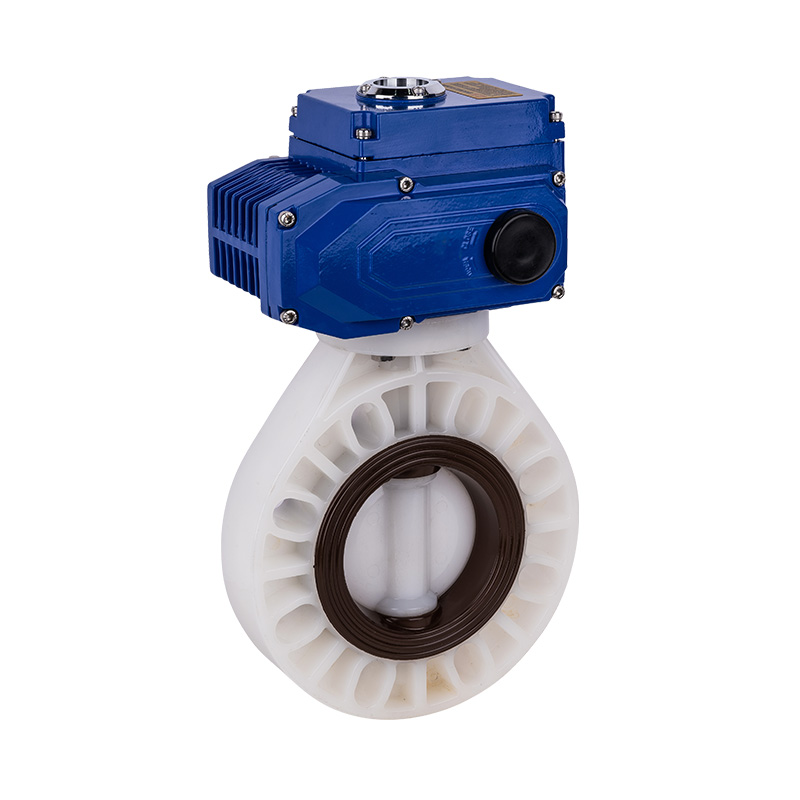 صمام الفراشة الكهربائي PVDF D971X-10F DN40-1000 40A-1000A JIS Standard