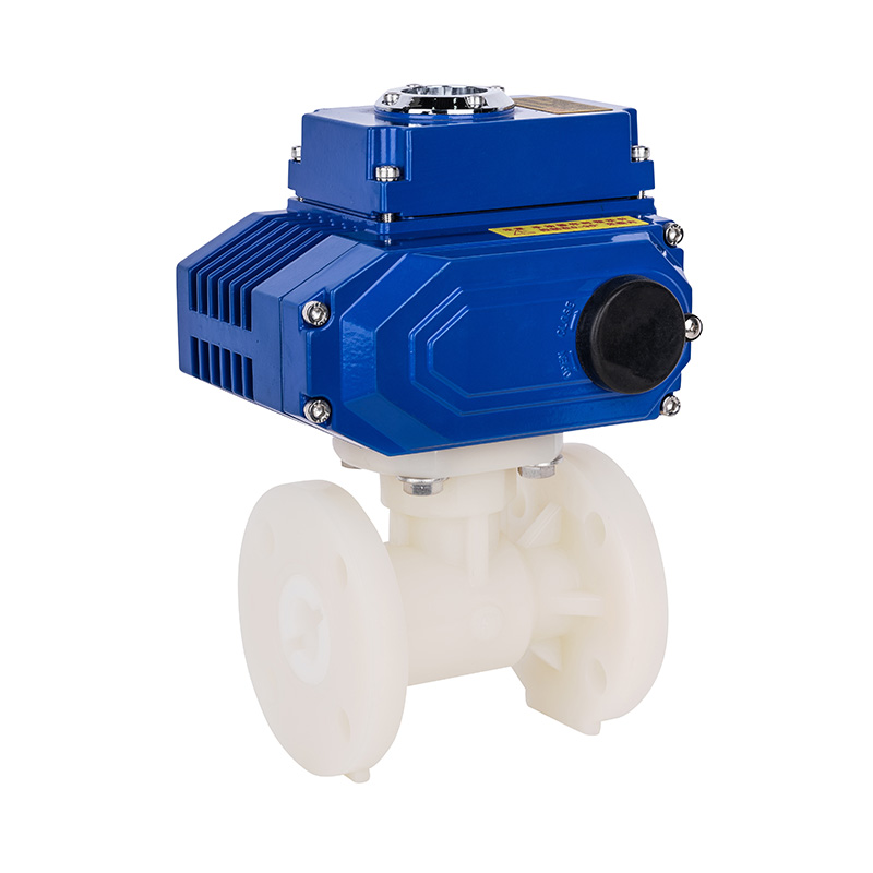 صمام كروي ذو شفة كهربائية PVDF D941F-10F DN20-300 20A-300A JIS Standard